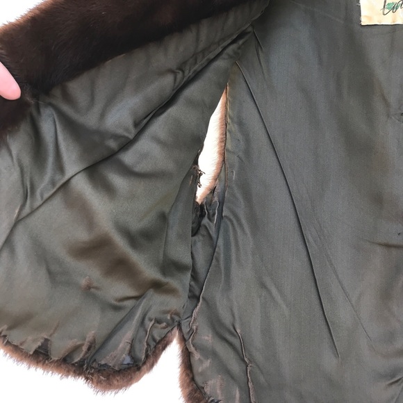Lord & Taylor Vintage 60’s Mink vest brown medium - Picture 10 of 11